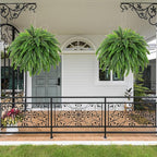 Single Silky Artificial Boston Fern Bush, 49Inch Large Artificial Ferns - Image 5
