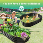 6X3X1 FT Oval Galvanized Metal Garden Raised Bed/Plant Box - Image 3