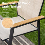 PHI VILLA 5 Pcs Outdoor Patio Dining Set - Image 4