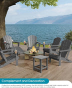 MUCHENGHY Adirondack Outdoor Side Table, 14.7" Patio Side Table Weather - Image 2