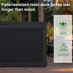 120 Gallon Resin Deck Box, Lockable Weatherproof Outdoor Storage Box - Image 4