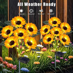 Solar Sunflower Lights Outdoor Flower Lights, 6 Pack 36 Sunflower Waterproof - Image 3