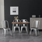 Nazhura Metal Dining Chair Farmhouse Tolix Style - Image 2