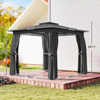 Outsunny 10' x 10' Outdoor Patio Gazebo, Heavy Duty Gazebo Canopy Shelter - Image 7