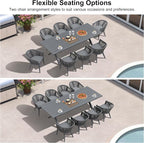 PURPLE LEAF 9 Piece Longer Outdoor Dining Set - Image 5