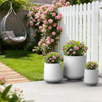 Kante 15.3"+11.6"+8.2" Dia Round Concrete Planter, Large Outdoor Indoor Planter - Image 5