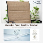 PHI VILLA Outdoor Patio Swivel Bar Stools Set of 4 - Image 7