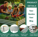 Galvanized Steel Garden Bed 3-Pack, Outdoor Metal Garden Kit - Image 4