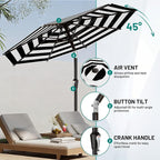 AreShark 9 FT Patio Umbrella for Outdoor, Outdoor Table Umbrella - Image 5