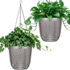 QCQHDU Self Watering Hanging Pots, 2 Pack 7.2 Inch Hanging Planters by QCQHDU