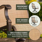 Hanover Manor 7-Piece Outdoor Dining Set - Image 5