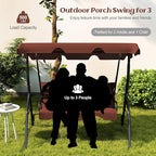 Tangkula 3 Person Porch Swing, Patio Swing - Image 3