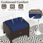 RELAX4LIFE Wicker Outdoor Ottomans - Image 6