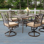7-Piece Cast Aluminum Patio Furniture, Patio Dining Set - Image 2