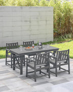 HDPE Patio Dining Set, 5-Piece Outdoor Table and Chairs - Image 8
