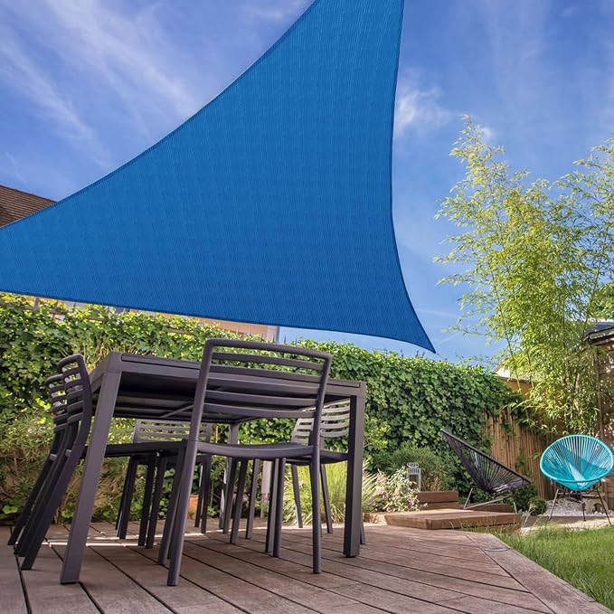 E&K Sunrise 25' x 25' x 25' Sun Shade Sail Triangle Canopy Shade Cover UV Block - Image 7