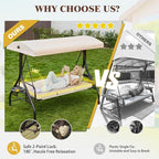 Upgrade 180° Convertible Outdoor Swing - Image 2