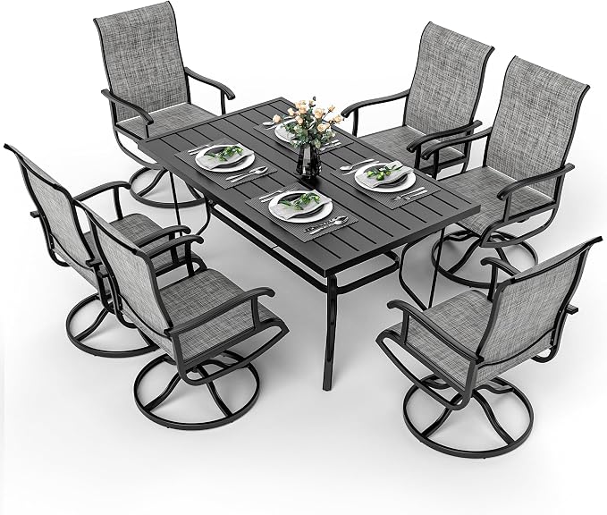 7-Piece Outdoor Dining Set, Patio Furniture Set - Image 2