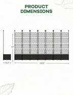7 PCS Raised Garden Bed with Trellis, Outdoor Vertical Garden with Privacy - Image 2