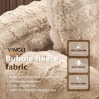 VINGLI 67.7" Oversized Chaise Lounge Chair Reading Chairs Comfy Bubble Fleece - Image 7