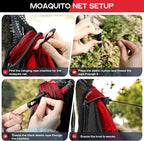 Camping Hammock Mosquito Net, Double & Single Portable Hammocks Hammocks - Image 4