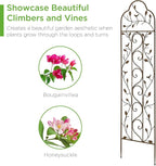 Best Choice Products Set of 2 60x15-inch Iron Arched Garden Trellis w/Branches - Image 4