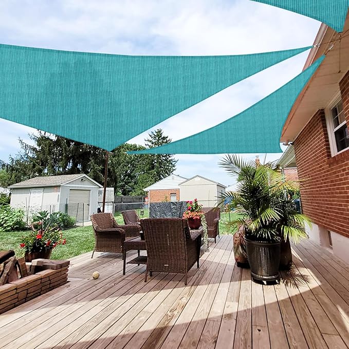Patio Paradise 26' x 26' x 26' Sun Shade Sail Triangle Canopy Shade Cloth by Patio
