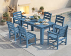 SERWALL Outdoor Dining Sets for 6, HDPE Dining Sets - Image 4