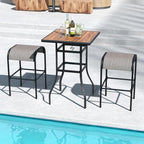 Tangkula 27.5 Inch Patio Bar Table, Outdoor Bar Height Table - Image 5