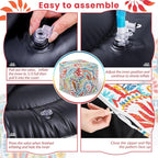 Juexica 2 Pack Ottoman Poufs Indoor Outdoor Inflatable Ottoman Stool Cube - Image 4