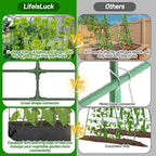 U-Shape Cucumber Trellis with Fabric Raised Garden Bed 65x50 Inch Metal Garden - Image 3