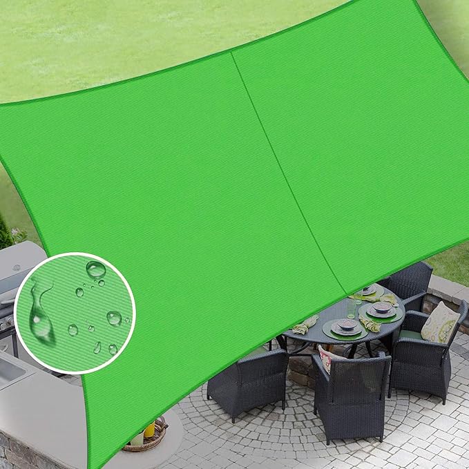 LOVE STORY Rectangle 6'x12' Waterproof Sun Shade Sail Canopy UV Block by LOVESTORY