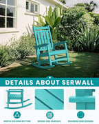 SEWALL HDPE Rocking Chair, Oversized Outdoor Rocking Chair - Image 3