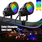Color Spot Light Outdoor 2-Pack, 120V 12W Waterproof LED Landscape Spotlights - Image 2