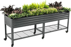 Rolling Elevated Raised Garden Bed-V Series, 1400 Lbs Weight Capacity, Outdoor by VegoGarden