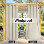 NICETOWN Outdoor Curtains for Patio Waterproof & Windproof 2 Panels, Thermal - Image 5