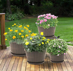 Quarut 14 Inch Plastic-Flower-Pot-for-Indoor-Plants, 4 Pack Large Outdoor - Image 4