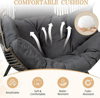 Vongrasig Wicker Egg Chair PE Rattan Chair - Image 3