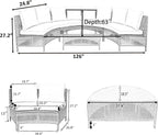 Merax 5-Piece Outdoor Sectional Sofa Set, All-Weather PE Wicker Patio Furniture - Image 10