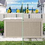 261 Gallon Outdoor Deck Box, Lockable Waterproof Outdoor Storage Boxes - Image 4