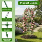 2 Pack Garden Obelisk Trellis for Climbing Plants, Tower Potted Cages Plant - Image 3