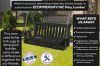 Mission Poly Lumber Wood 5FT Porch Swing Amish Craftsmandship Made in USA HDPE - Image 3