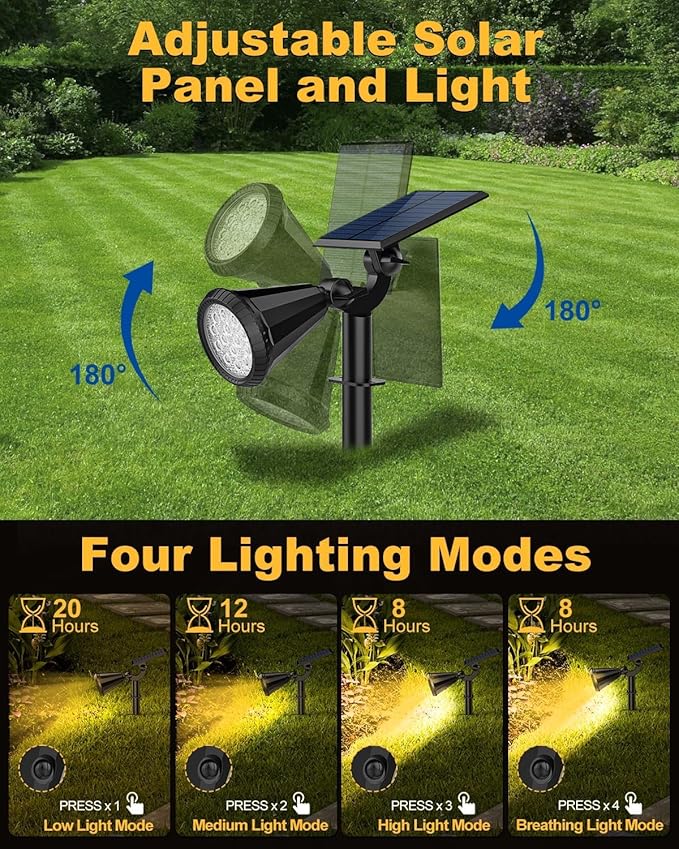 Solar Spot Lights Outdoor, 10 Pack Outdoor Solar Lights - Image 4