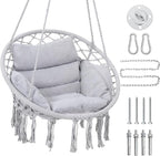 Macrame Hammock Hanging Swinging Chair by KROFEM