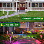 Solar Outdoor Lights, 15 Pack Solar Pathway Lights Outdoor Waterproof, Stake - Image 6