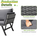 Greesum Outdoor Sofa, Woven Rattan Patio Furniture, Convertible Daybed or - Image 7