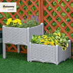 Outsunny 2 Piece Raised Garden Bed - Image 2