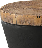 SUNBURY Outdoor Accent Table, Concrete Garden Stool End Table Set of 2 - Image 7