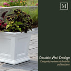 Mayne Fairfield 16-Inch Square Planter – Self-Watering, Weather-Resistant - Image 5