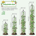 Tower Obelisk Garden Trellis for Climbing Plant，6.3FT/75.6" Rustproof Metal - Image 3